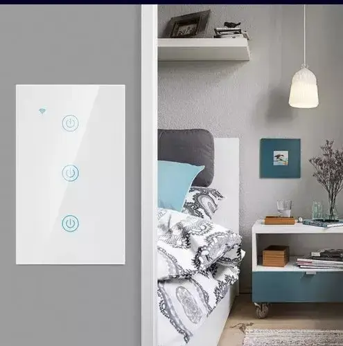 interruptor inteligente na parede com dimmer